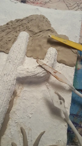 Art teacher Charlene Lear submitted this Relief Landscape project as part of the ACTÍVA Products Art Teacher Mystery Box contest.  See her lesson plan here!